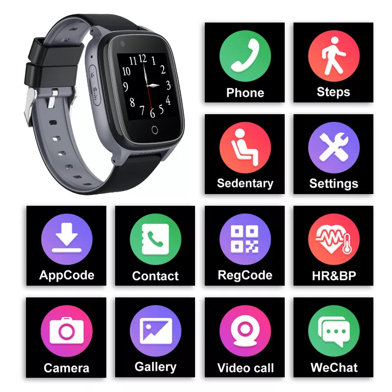 4G Android Smart Watch For Elderly Health Monitoring Fall Remind Smartwatch SOS Calling Video Chat 4G Smart Bracelet