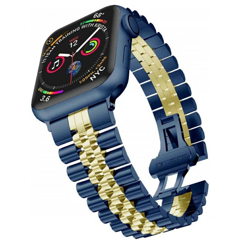 Wholesale OEM ODM 38 40 41mm Smart Watch Bracelet Series 5 Beads Stainless Steel Strap timepiece Bracelet for iwatch band apple