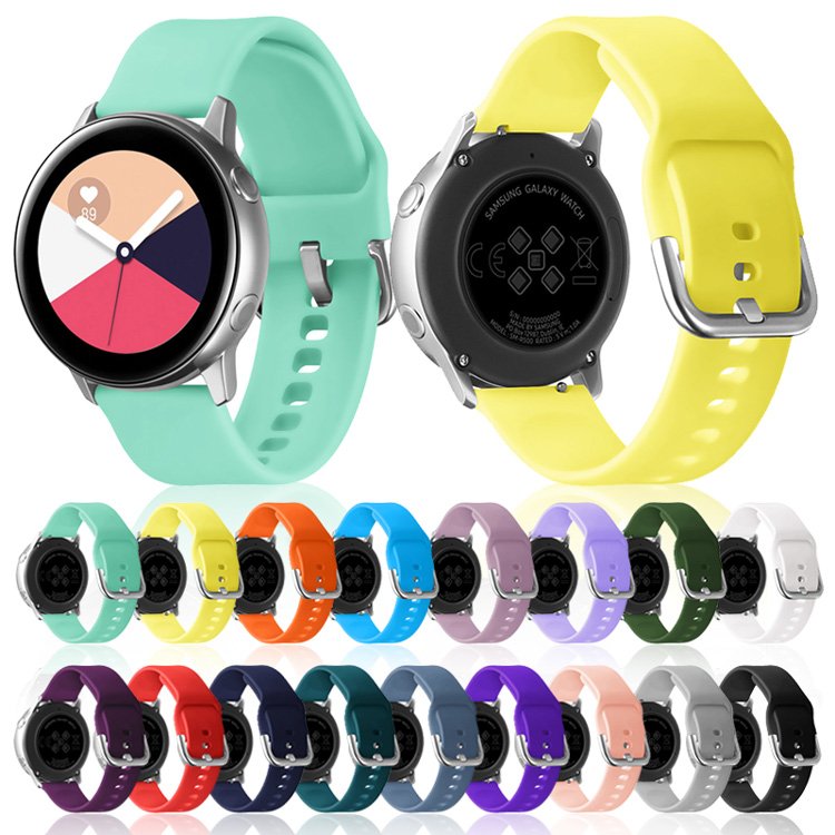 Spot Goods Sport Silicone Watch Strap 20MM 22MM Smart Watch Bands for Samsung Active 2 S3 S2