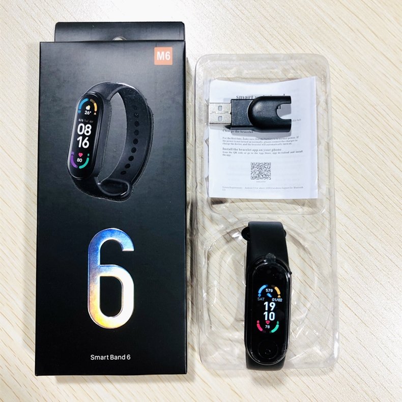 2024 M6 Sport Smart Watch Men Women Fitness Tracker Wristband Heart Rate Monitor Music Player Bracelet Android iOS Camera