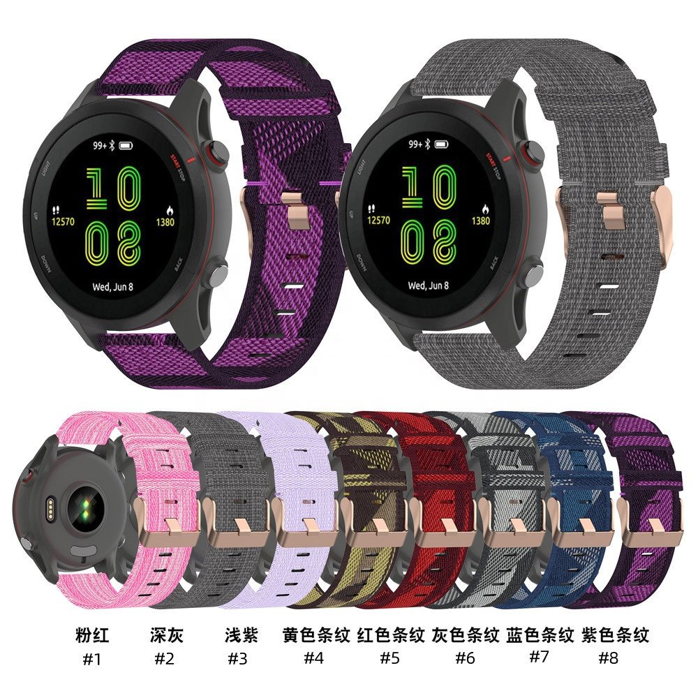 Replacement Watch Band Strap For Garmin Forerunner 255 Forerunner 255S nylon 18mm 20mm 22mm Watch Strap Bracelet