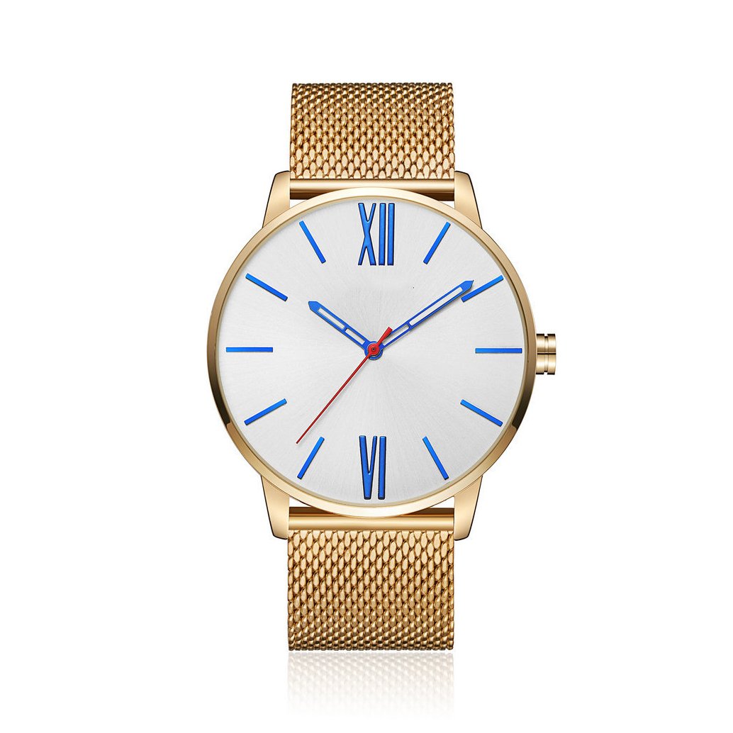 Customizable Men Quartz watch Mesh Strap Wrist watch With Custom Logo Low MOQ