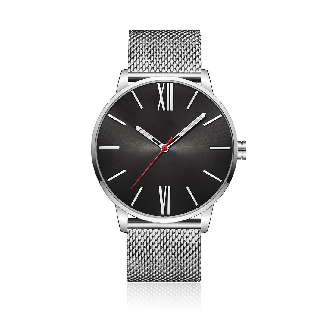Customizable Men Quartz watch Mesh Strap Wrist watch With Custom Logo Low MOQ