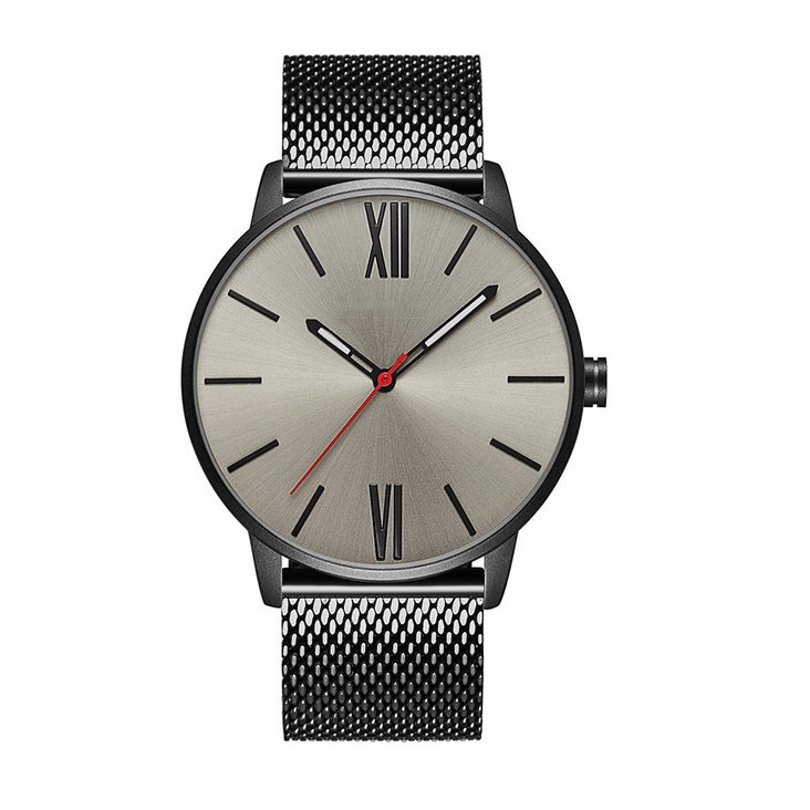 Customizable Men Quartz watch Mesh Strap Wrist watch With Custom Logo Low MOQ