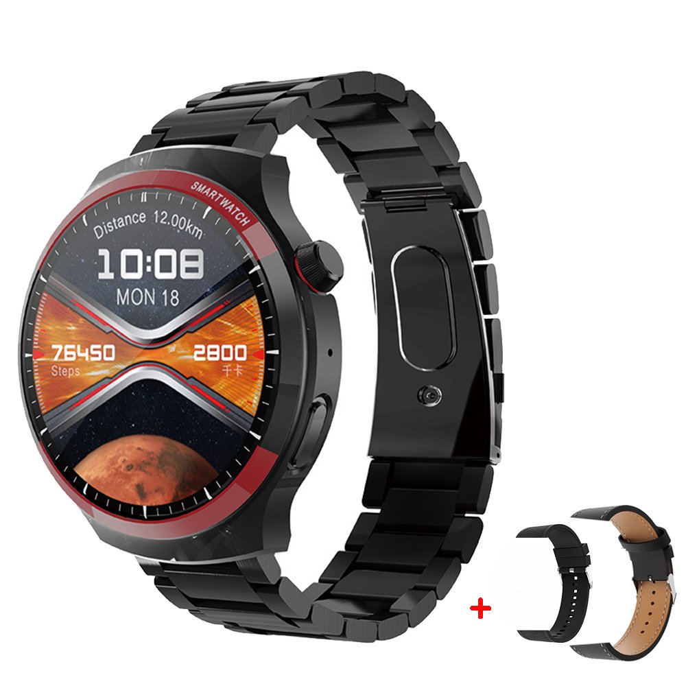 2024 HW16Max Smart watch Chat GPT 1.53inch round BT call NFC Waterproof Sport Smart Watch Three straps