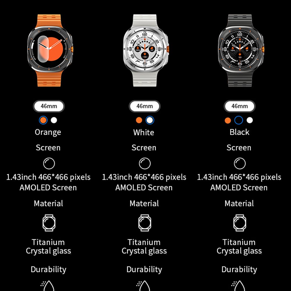 2024 New For Samsung Smart Watch Men 1.43 inch IP68 Waterproof GPS Sport AI Voice BT Calling Smartwatches For Galaxy Watch Ultra