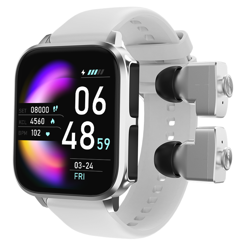 T22 2-in-1 smartwatch with BT earbuds headset IP67 waterproof Sports Business smart watches with earphone