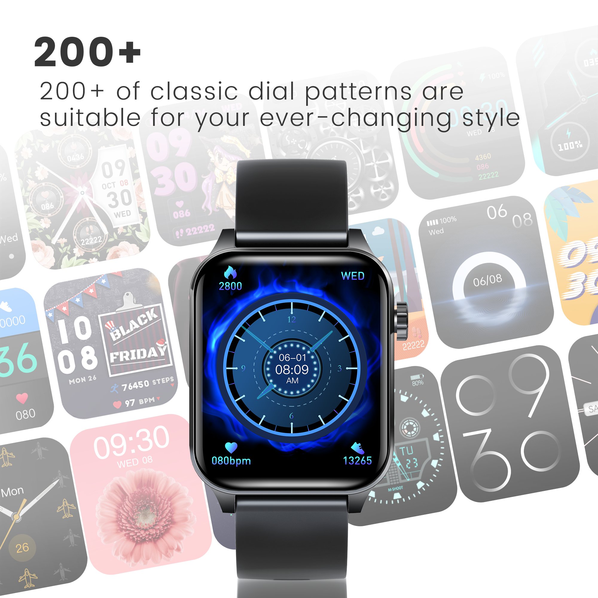 Maxtop Multiple Health Monitoring Ladies Smart Watch Waterproof Smart Watch for Unisex
