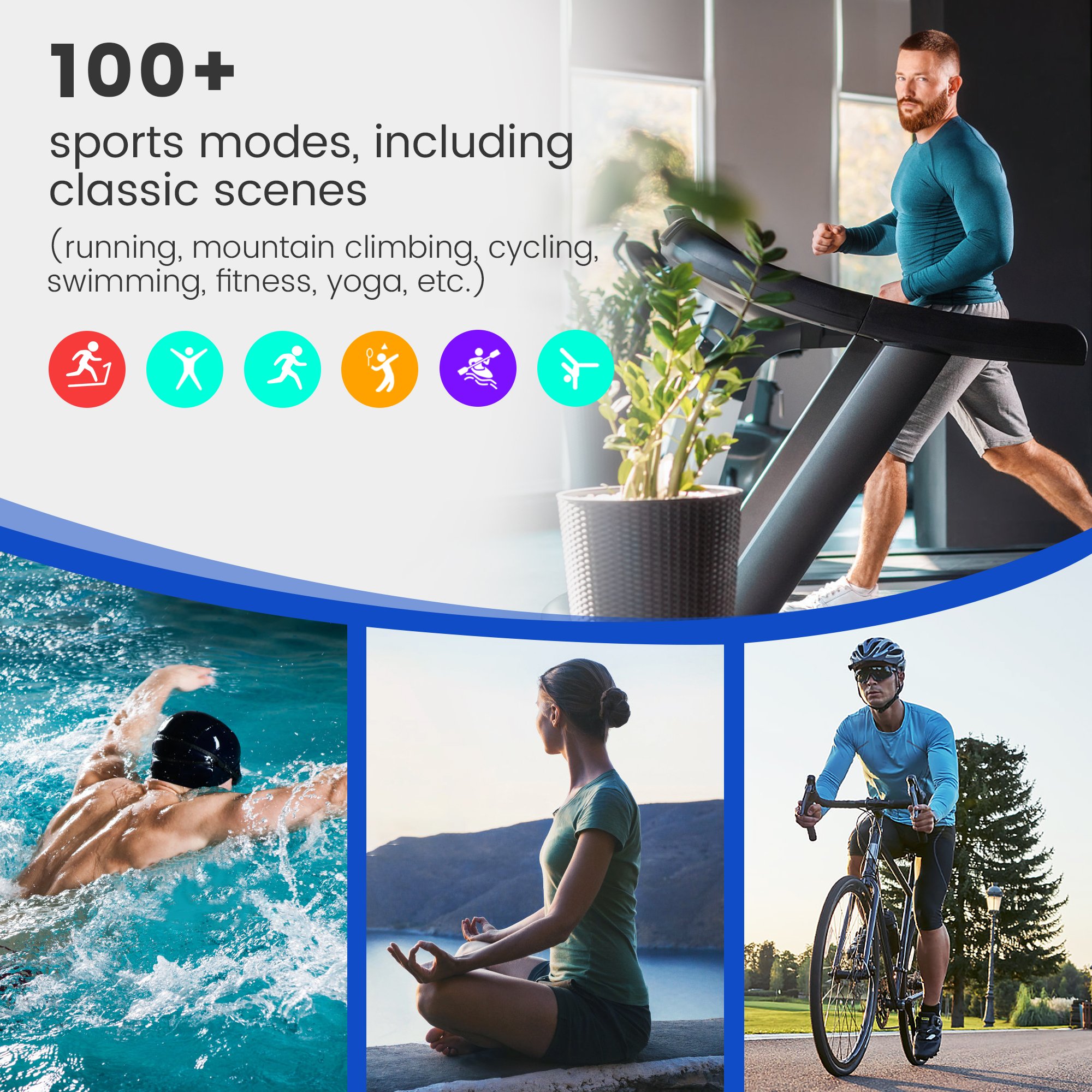 Maxtop Multiple Health Monitoring Ladies Smart Watch Waterproof Smart Watch for Unisex