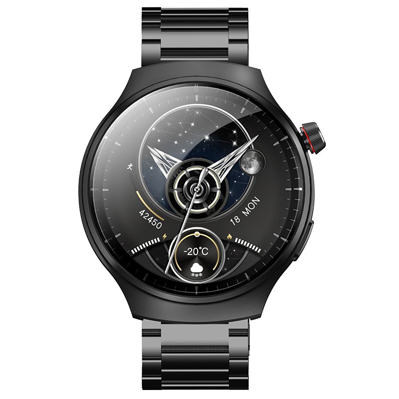 ChatGPT HW6max Smartwatch 1.45inch round Amoled NFC Dial Market 2024 BT call AI Voice IP67 3 Straps for Men HW6 Max Smart Watch