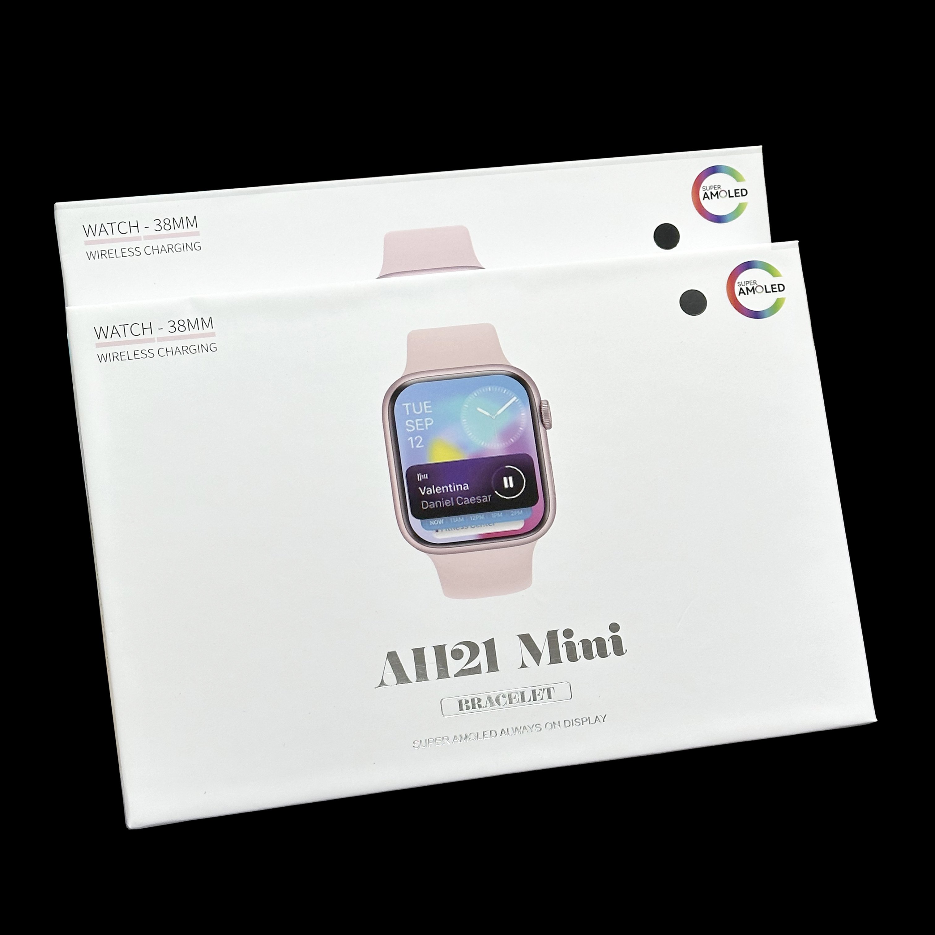 2024 New AH21 Mini Smart Watch 38MM M2 Wear App Double Straps Set Watch With Exquisite Women'S Bracelets PK A58 Plus A19 A29