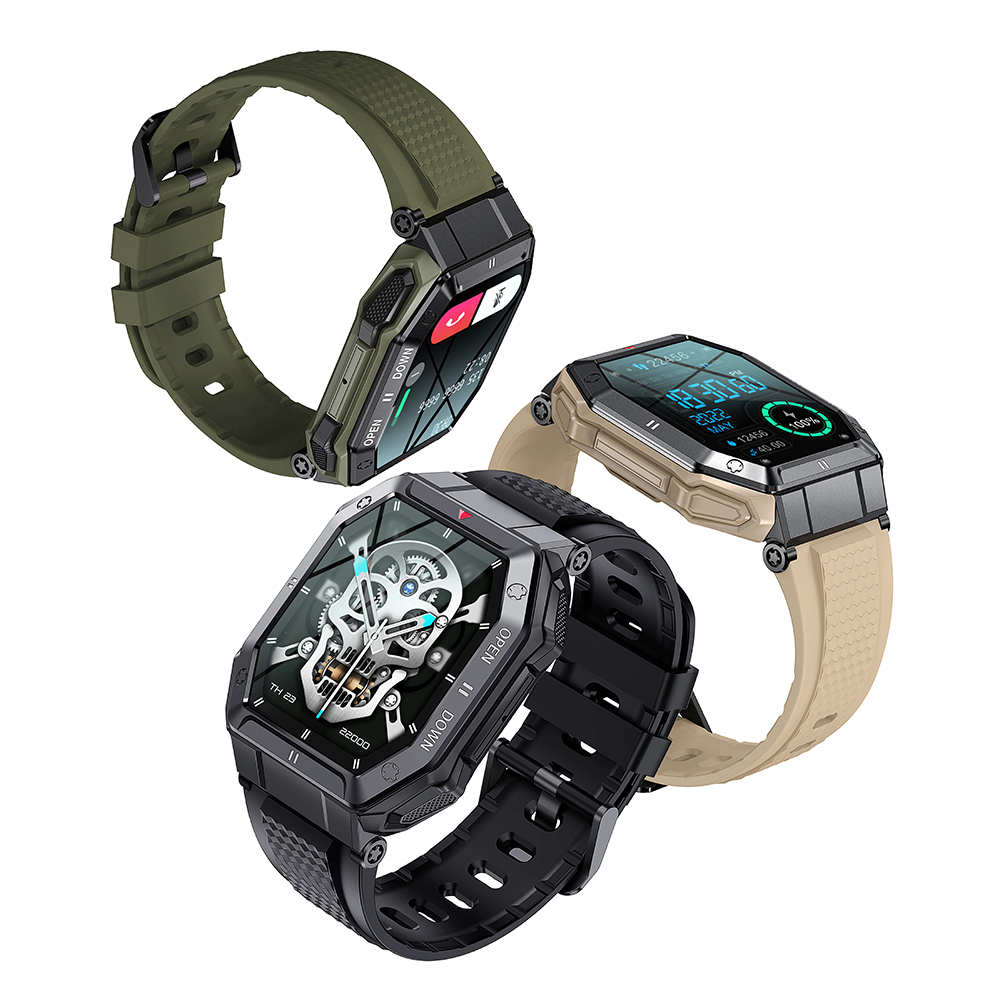 K55 Smart Watch BT Dial Call Outdoor Sports Fitness Watch Tracker Men's Smartwatch Dafit