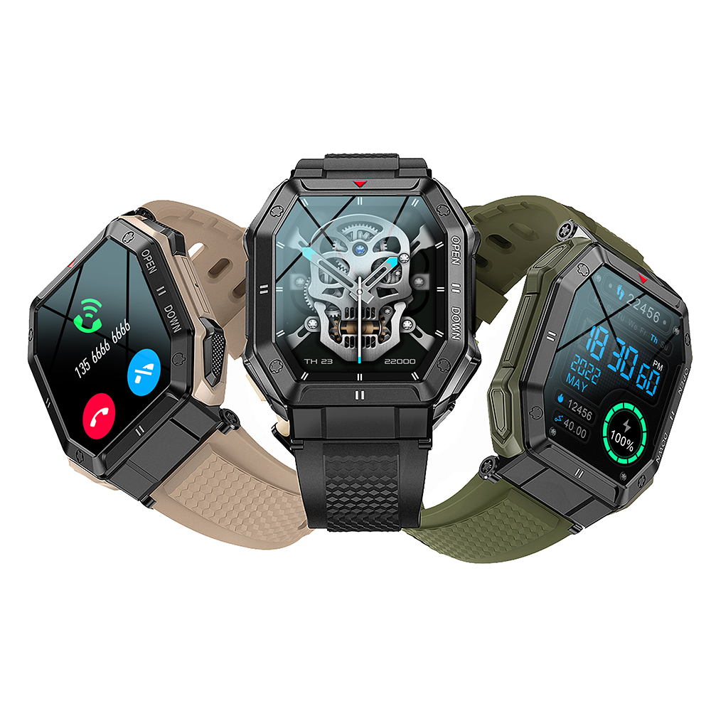 K55 Smart Watch BT Dial Call Outdoor Sports Fitness Watch Tracker Men's Smartwatch Dafit