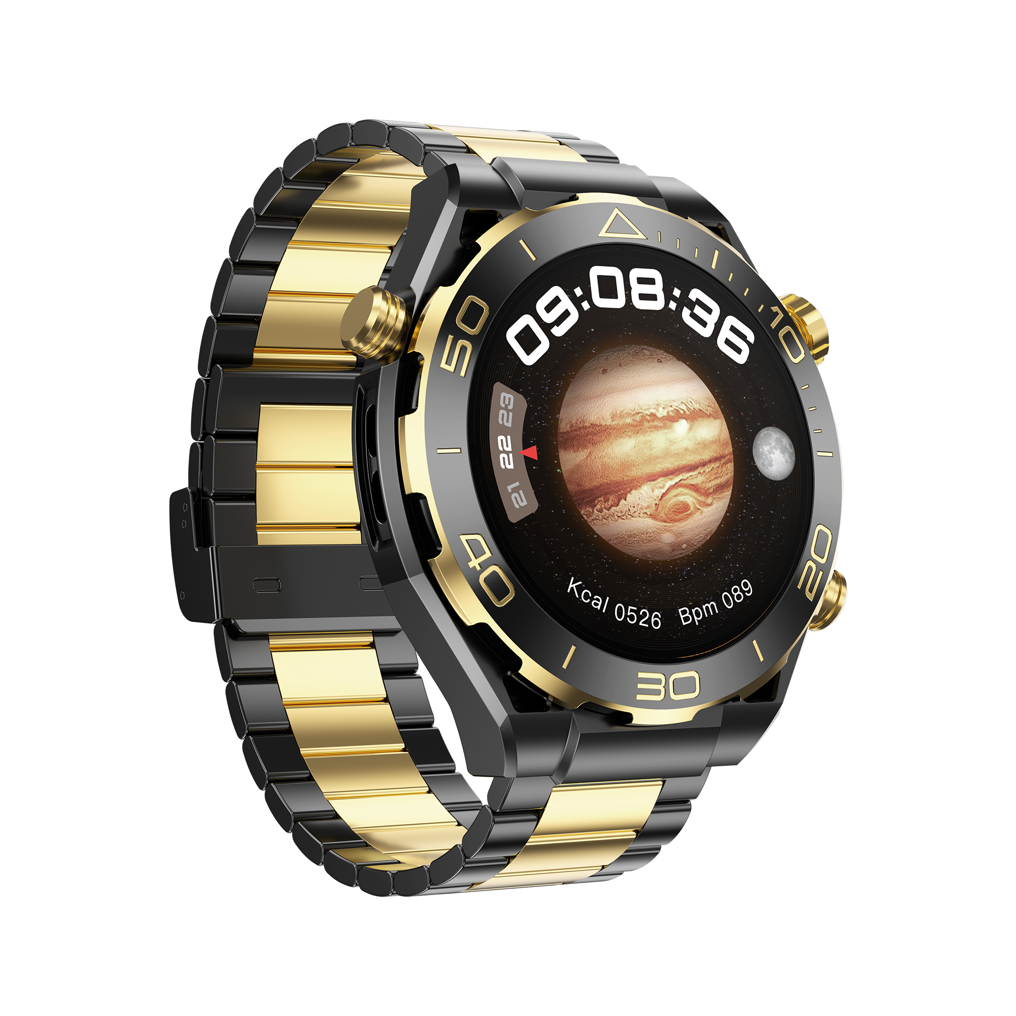 Wedtserha Outdoor Sports Watch Z91 Pro Max Smart Watch with Sleep Tracking Model T900 AMOLED Large Screen Waterproof Gold Steel