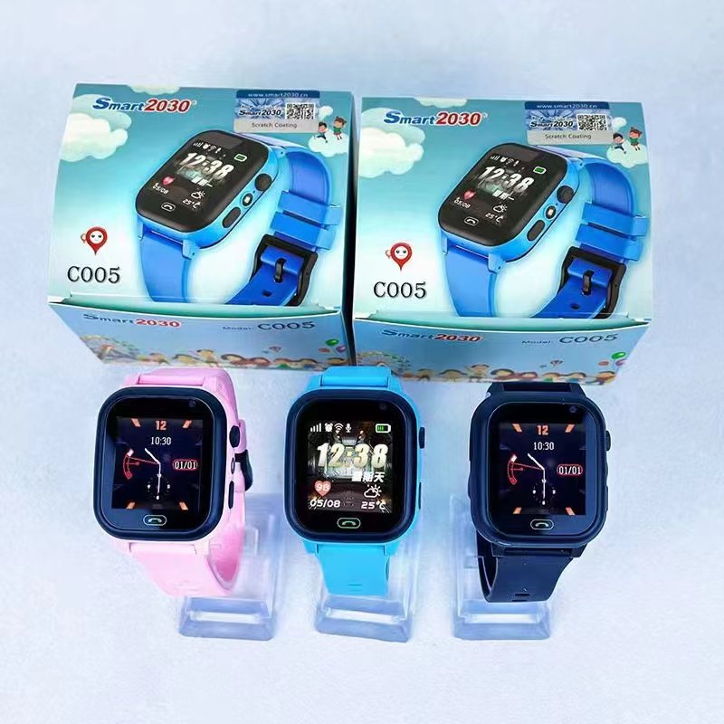 2023 New Product C005 Kids Smart Watch Phone Anti-lost LBS Tracking Smart Bracelet 2G Gps Wrist Watch for Kids Alloy OEM Color