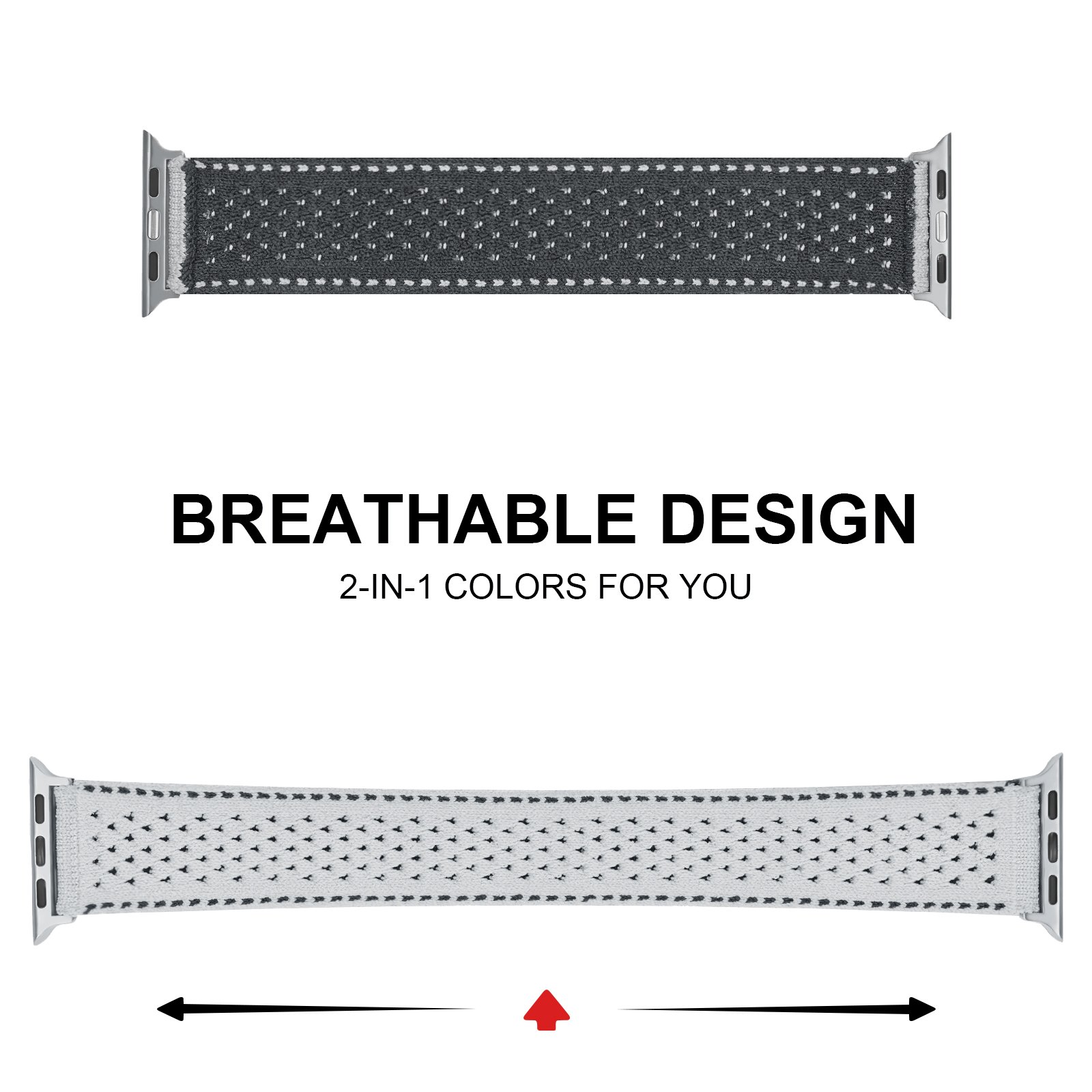 A-E017 Custom Fashion Breathable Dark Pink Smart Watch Strap Nylon Fabric 49 mm Nylon Elastic Band For Apple iWatch All Series