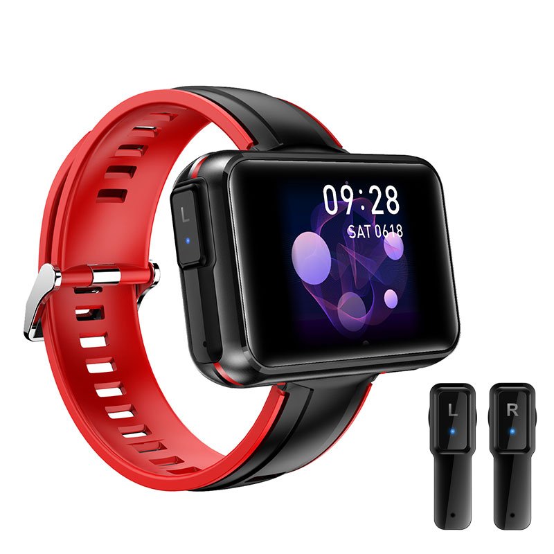 2021 New T91 smart watch with TWS earbuds 1.4inch full touch larger color screen support heart rate reloj smart watch smartwatch