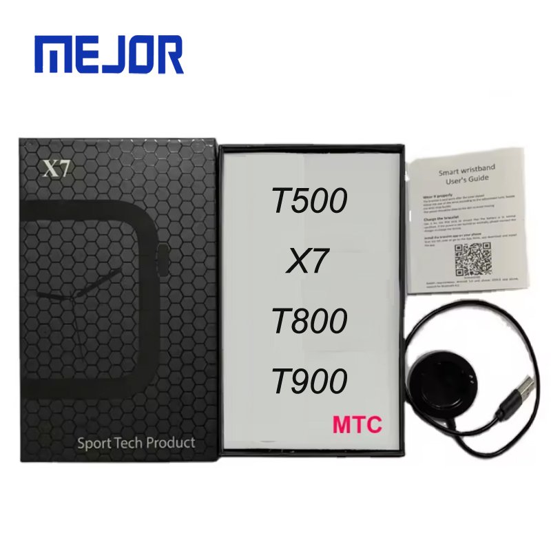 Adjustable strap T500 Smartwatch unique rubber bracelet T55 Sports wrist band X7 Smart Watches suit