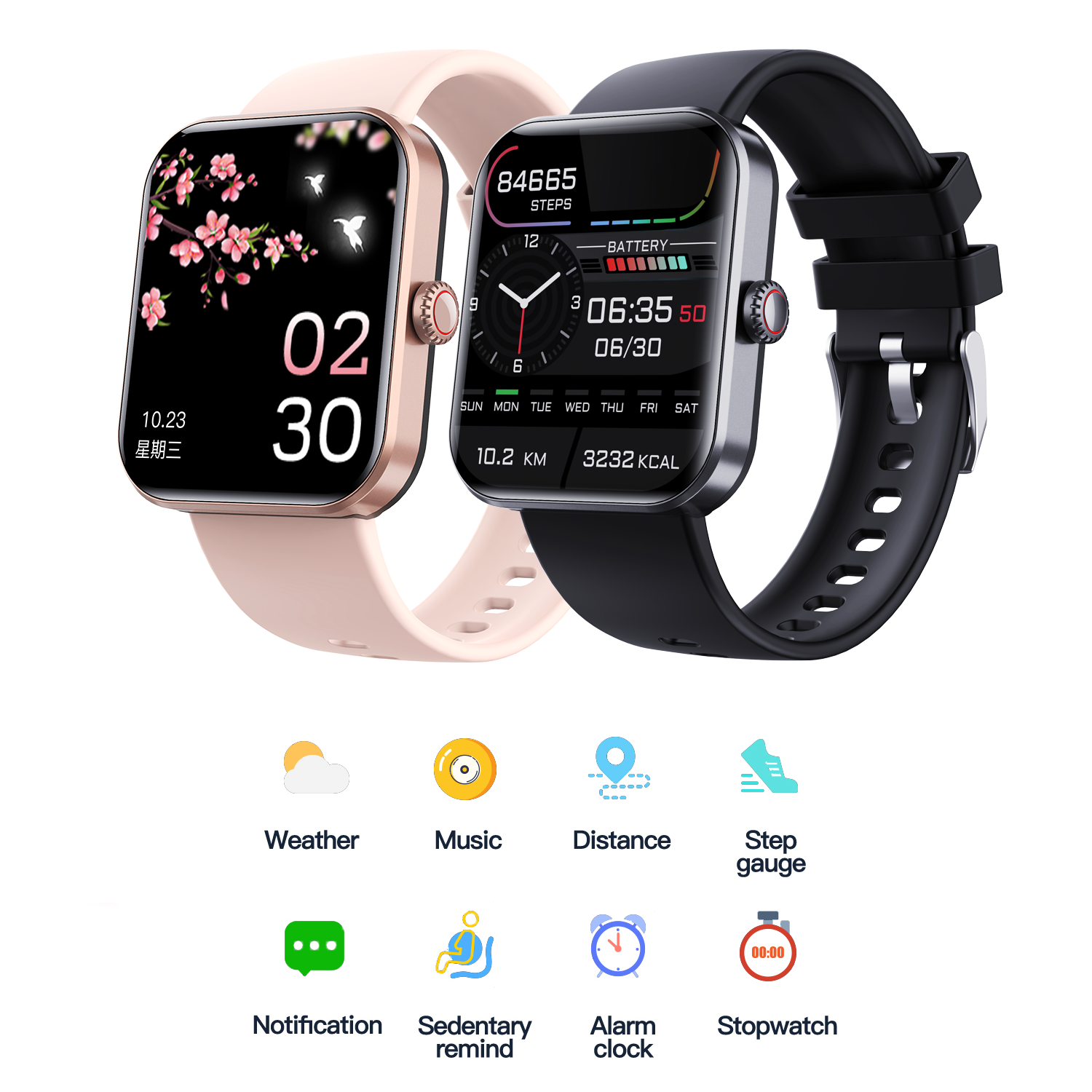 Cheap Price sport rugged sport women kids men fashion 2023 Fitness Monitor Waterproof Calling Noise Android Smart Watch