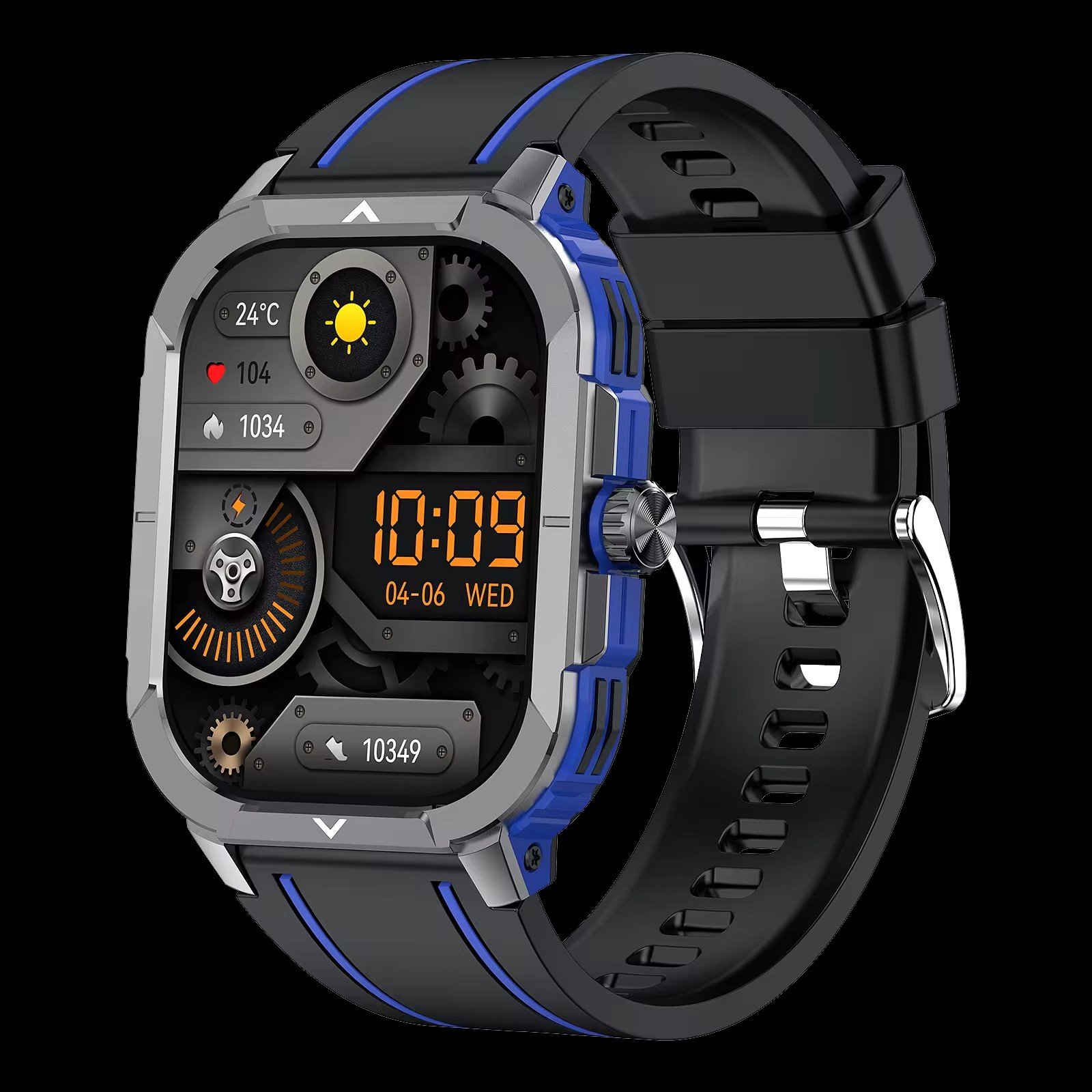 HK56 Outdoor Rugged Relojes Smart Watch For Men IP68 Waterproof BT Call Multiple Sports Modes Blood Pressure Oxygen Smartwatch