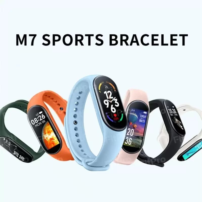 2024 New M7 Bracelet Smart Watch Wristbands Women Men Child Fashion Sports Smart Update Live Wallpaper Heart Rate Pedometer
