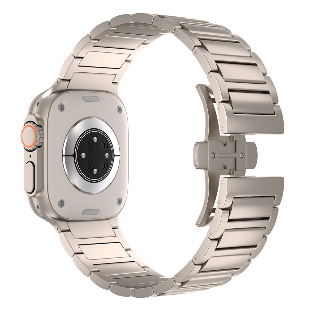 Keepwin Ultra-light Grade II Titanium man Smart Watch Strap Durable Buckle Watch Band for Apple iWatch 9 8 7 6 5 4 49mm 44mm