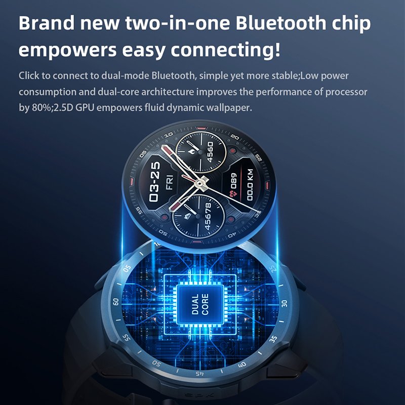 Global Version Mibro Smart Watch A2 Battery Life 2ATM Waterproof 70 Sports Modes Heart Rate Monitoring Sporty Look