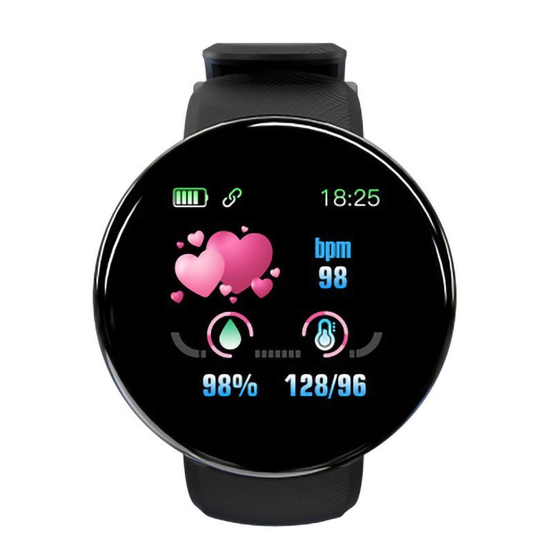 2021 New D18S Smart Watch Colorful Touch Screen Sports Wristband Pedometer Fitness Heart Rate Monitor Smart Watch