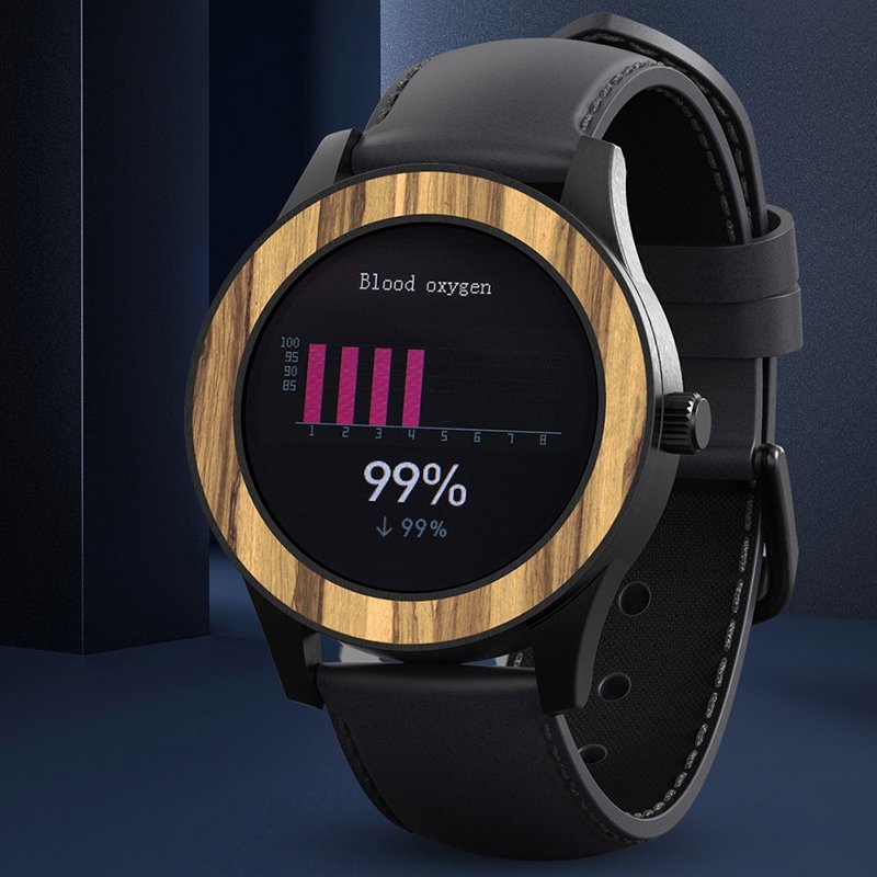 Factory Hot Sale Multifunction Chronograph Smart Wooden Watches Men Oem Mechanical Sport Wrist Watch with Genuine Leather Strap