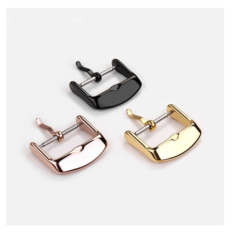 14 16 18 20 22 24 26 28 30mm Silver Black Gold Color Smart Watch Clasp Accessories Stainless Steel Pin Buckle For Watch Strap