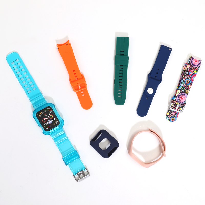 Wellfine Custom Silicone Smart Watch Strap for Apple 38mm 40mm 41mm 42mm 44mm 45mm Silicone Watch Strap