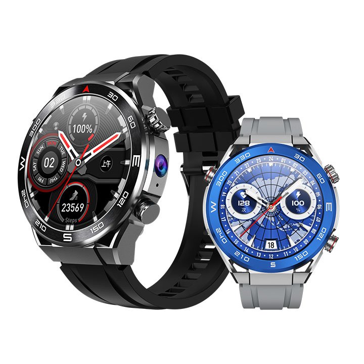 New Round 4G Smartwatch AMOLED Screen NFC Video Call Dual Camera Download Apps WIFI Sim Card Watches B8 Smart Watch With Android