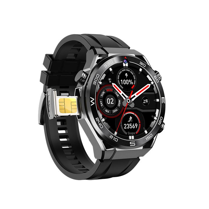 New Round 4G Smartwatch AMOLED Screen NFC Video Call Dual Camera Download Apps WIFI Sim Card Watches B8 Smart Watch With Android