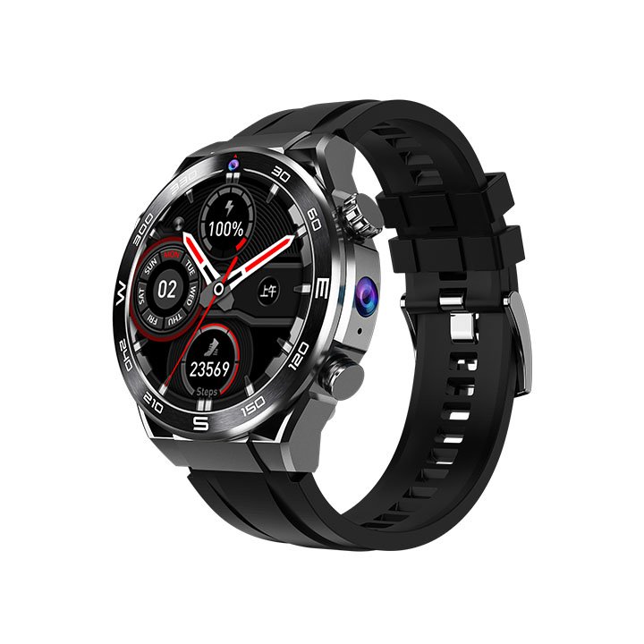 New Round 4G Smartwatch AMOLED Screen NFC Video Call Dual Camera Download Apps WIFI Sim Card Watches B8 Smart Watch With Android