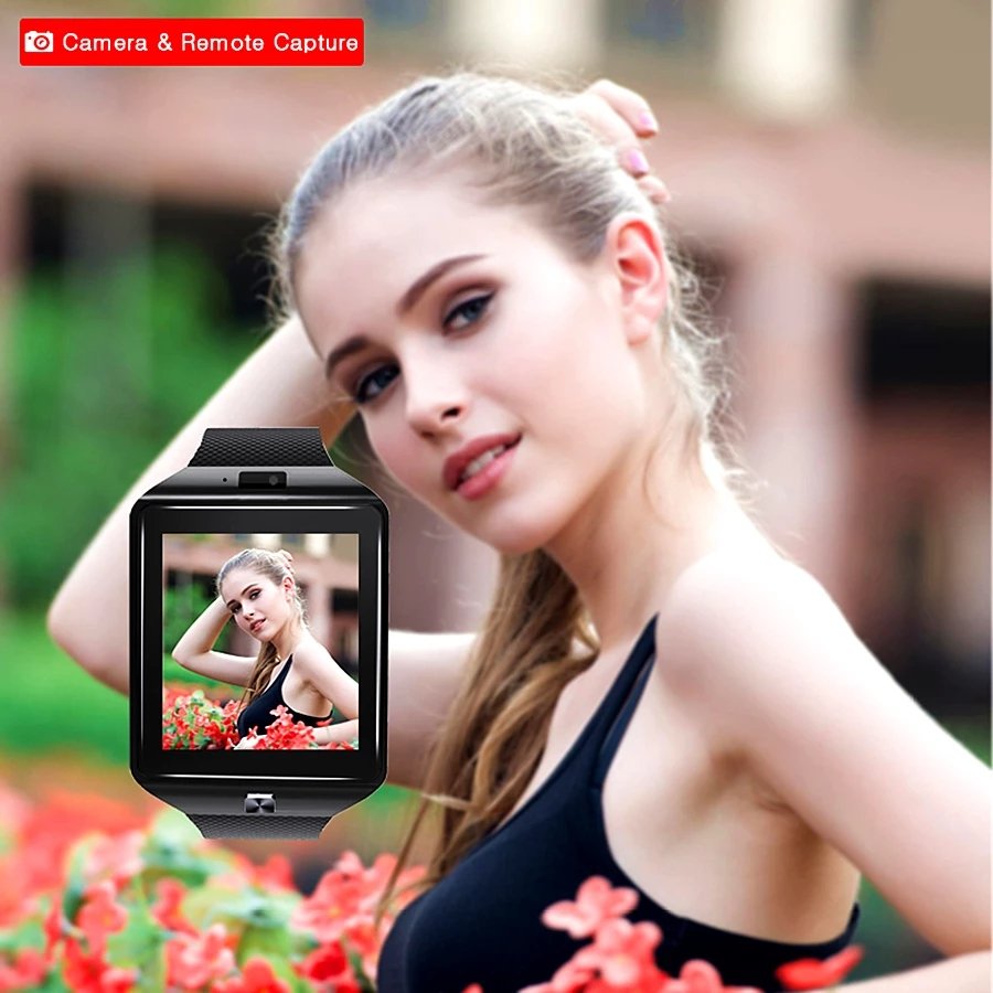 Multiple languages support Digital Touch Screen Bracelet Camera SIM Card Smartwatch Android Phones Support pedometer sport watch