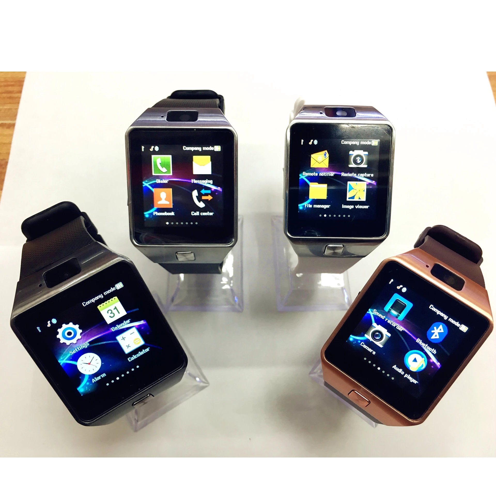 Multiple languages support Digital Touch Screen Bracelet Camera SIM Card Smartwatch Android Phones Support pedometer sport watch