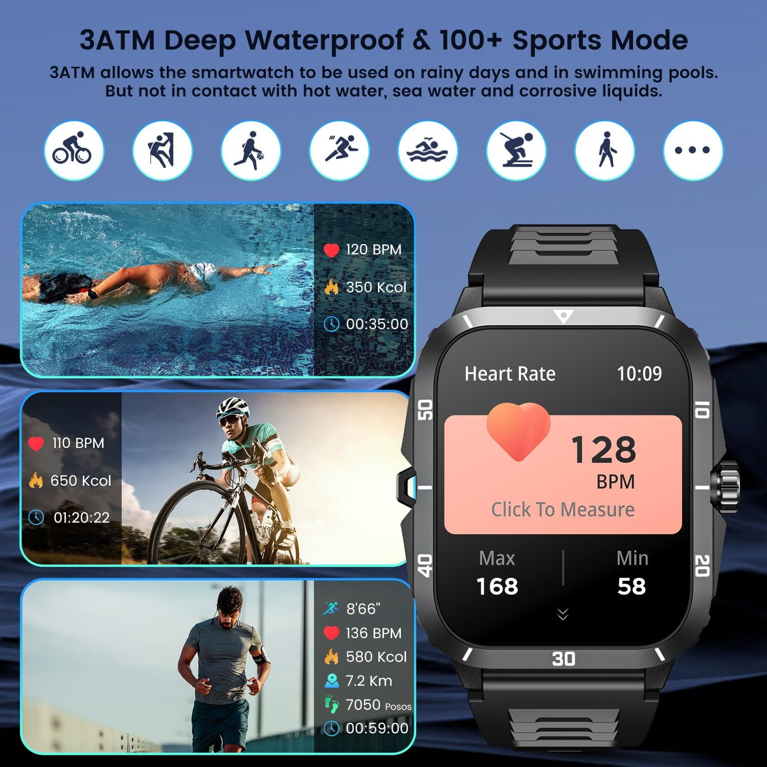 New Arrivals Fashion V71 Watches with BT Call Heart Rate Music Play Blood Pressure Smart watch Outdoor Sport Digital Smartwatch
