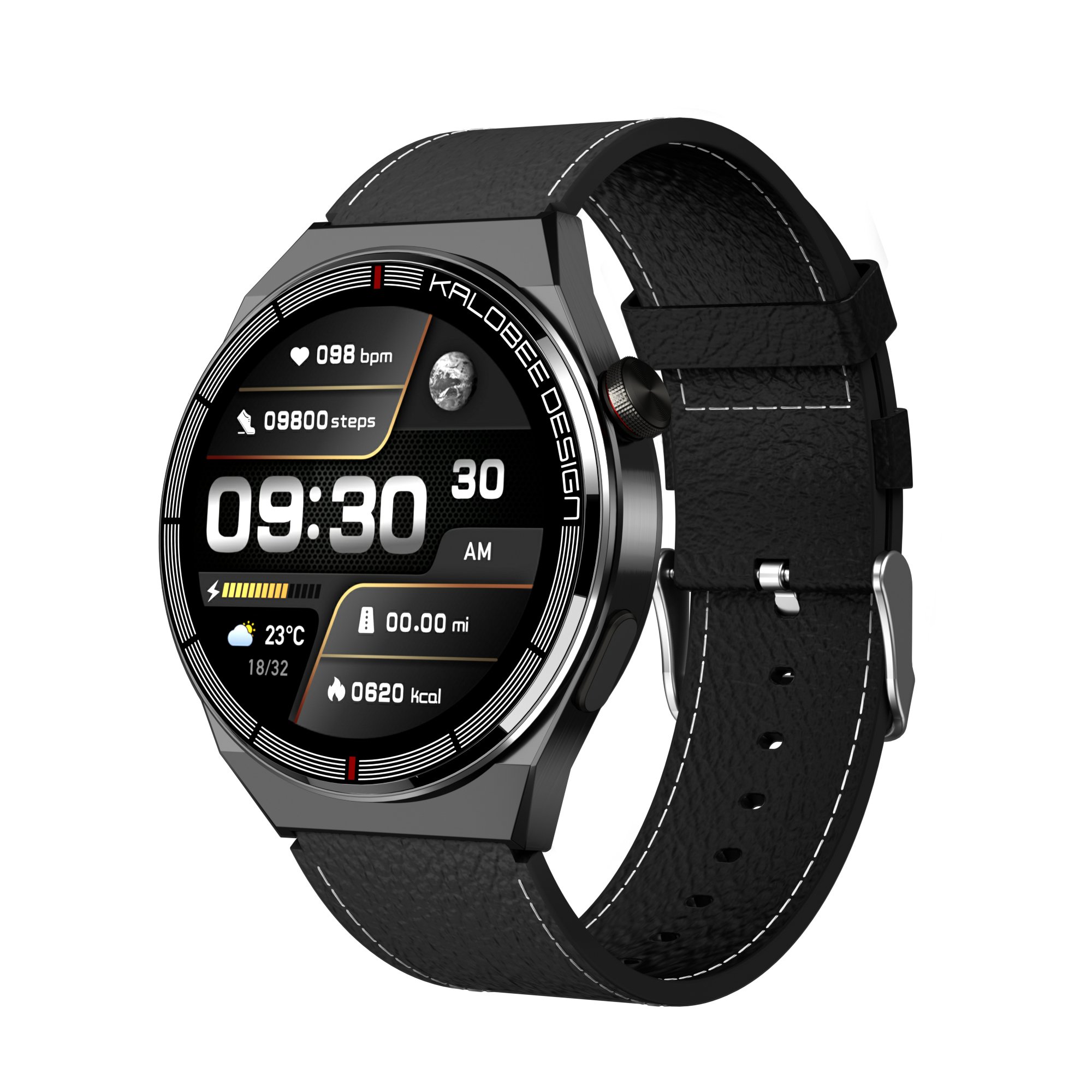Round Screen Smart Watch Men Waterproof BT Calling 1.43inch Amoled Screen Health Monitoring Voice Assistant Smartwatch
