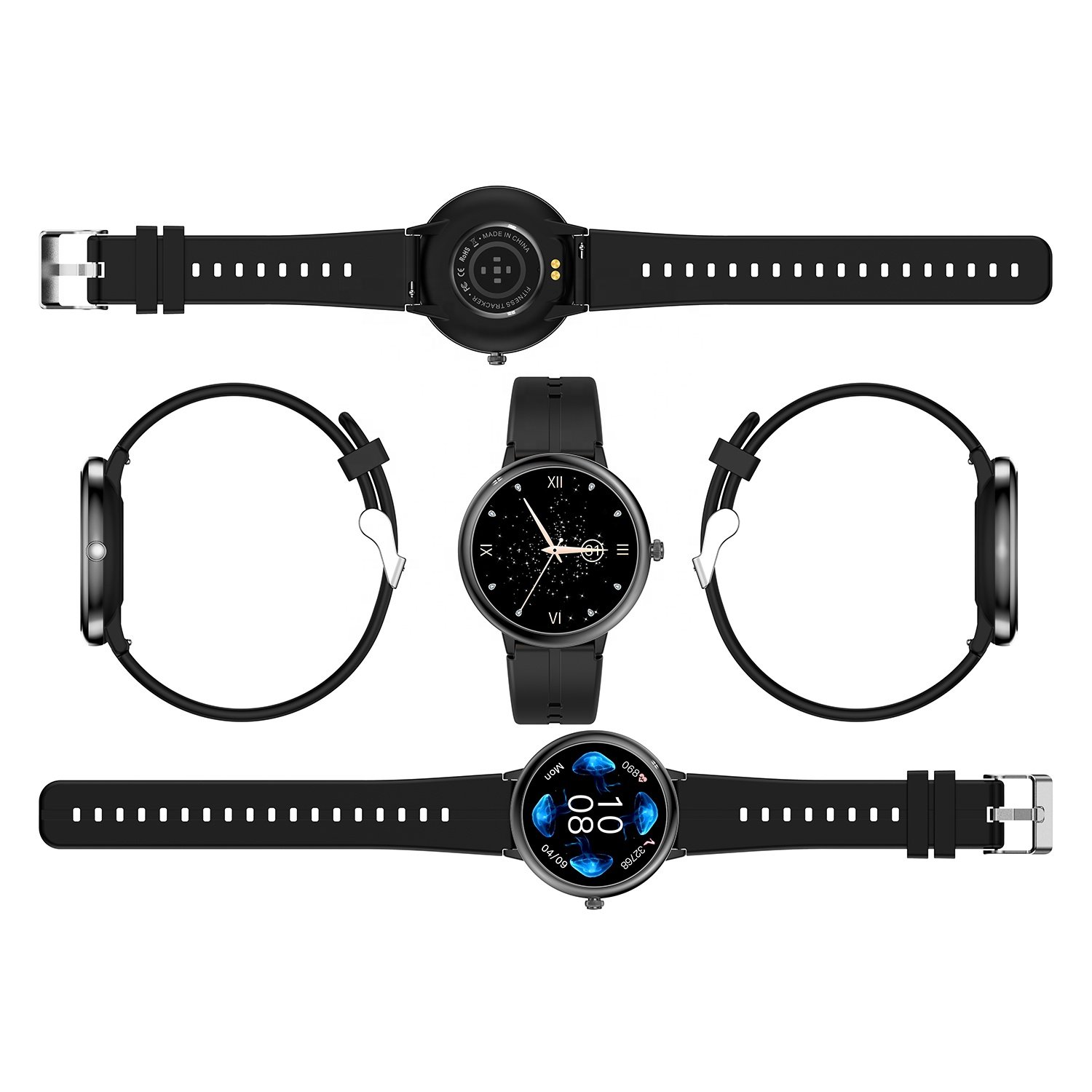 Ladies Smart Watch R8 for Women with Heart Rate Blood Pressure Oxygen Monitor Round Screen Smart Watches New Arrivals 2022