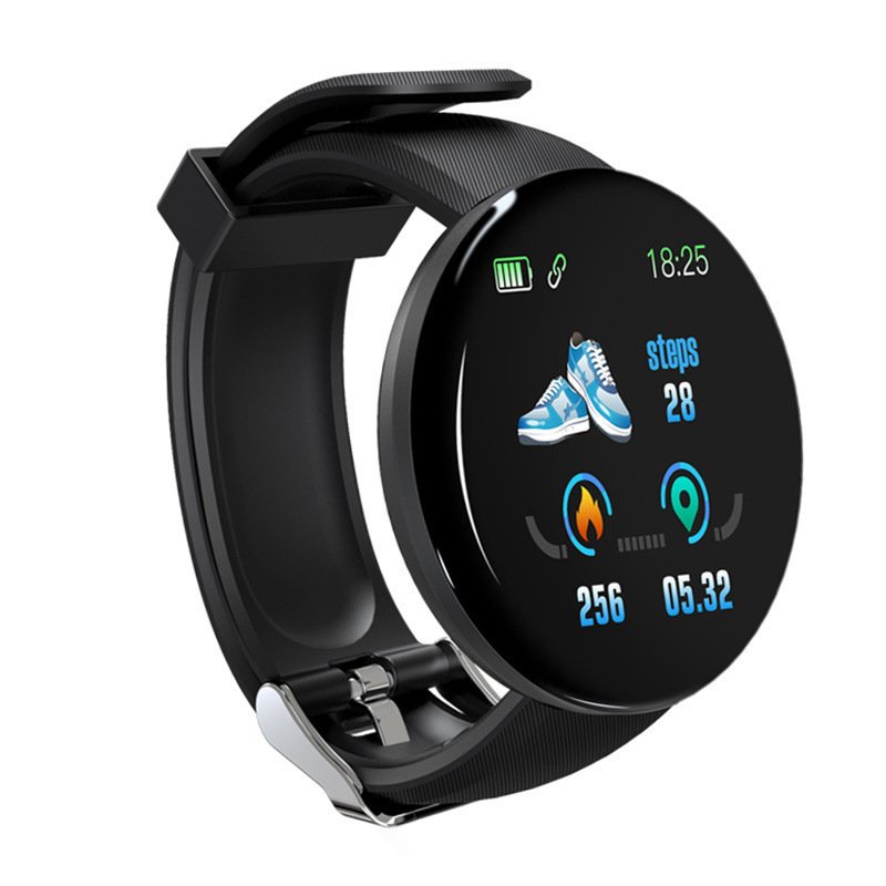 2023 Round shape Fitness Digital Smart Watches Heart Rate Monitor Smartwatch D18 Smart Watch For Men Women