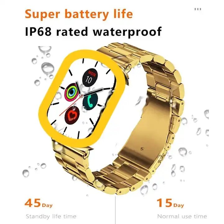 Koran Prayer Alarm Reminder Watch Gold Watchband Muslim Prayer Quran Time Smart Watches M9 Ultra Max for Islamic Muslim Moslem