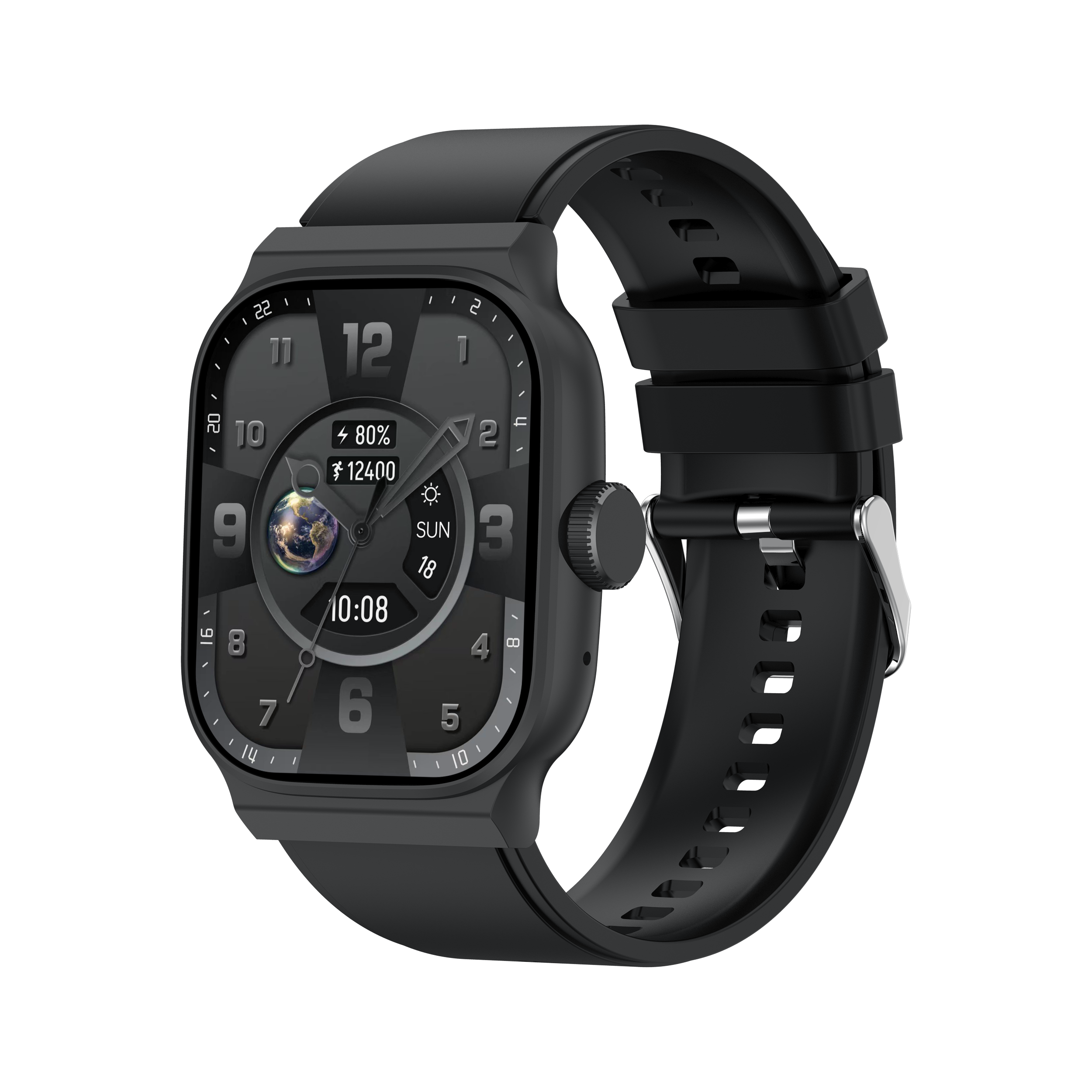 Full Touch Screen BT Calling Rectangle SmartWatch AM9 Smart Watch Play Music Calories Sleep Monitoring Remote Camera Bracelet