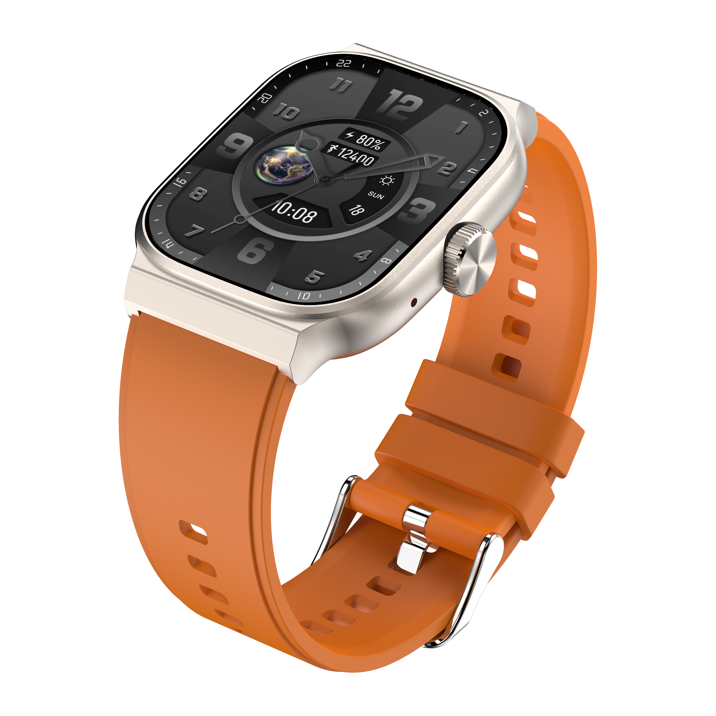 Full Touch Screen BT Calling Rectangle SmartWatch AM9 Smart Watch Play Music Calories Sleep Monitoring Remote Camera Bracelet