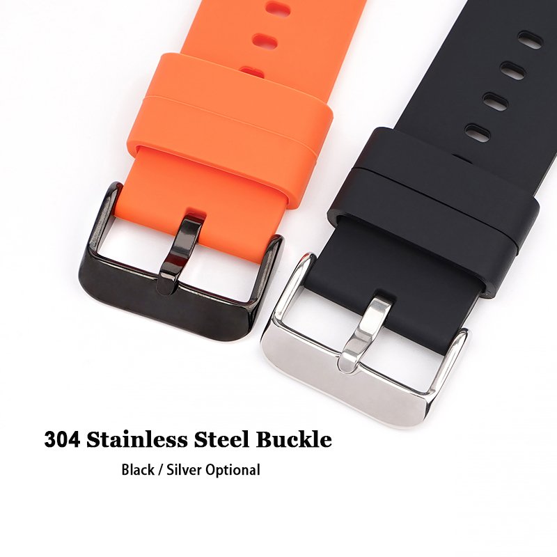 16mm 18mm 20mm 22mm Womens Men Quick Release Soft Silicone Watch Bands Replacement Smart Sport Watch Straps