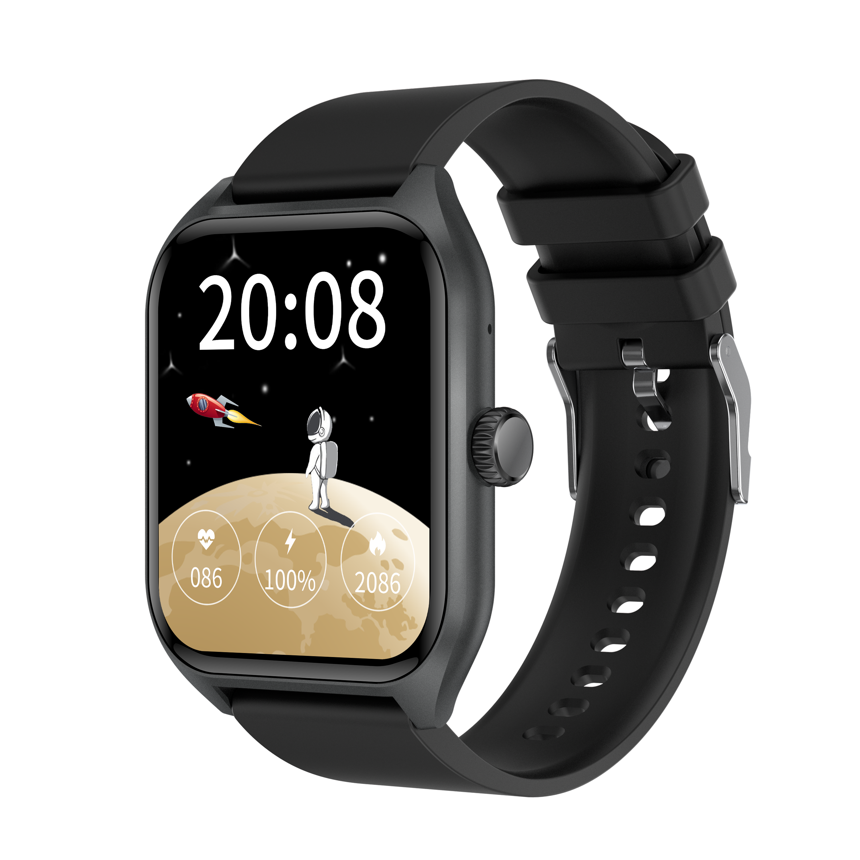 Hot Selling QX5 1.96 Inch Smart Watch Fitness Tracker Long Lasting Battery Blood Oxygen Blood Pressure Monitor Sleep Camera Use