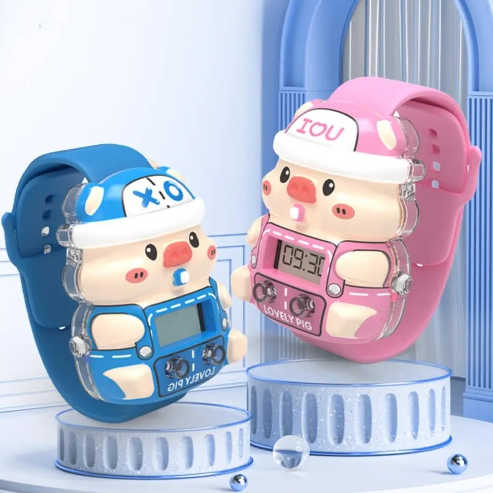 Kids Sports Watch Toys Cartoon Piggy Cute Children Digital Watches Colorful Lights Electronic Watch Boys Girls Christmas Gifts