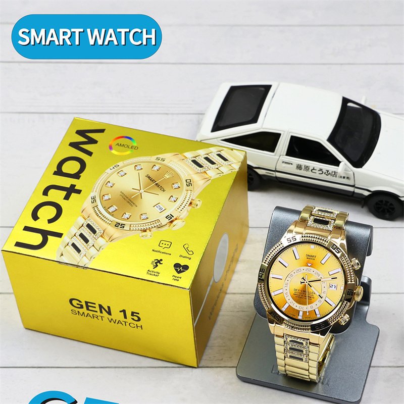 Gold Color Luxury Gen 15 Smart Watch Sport Android Fitness Tracker Smart Watch For Women Men