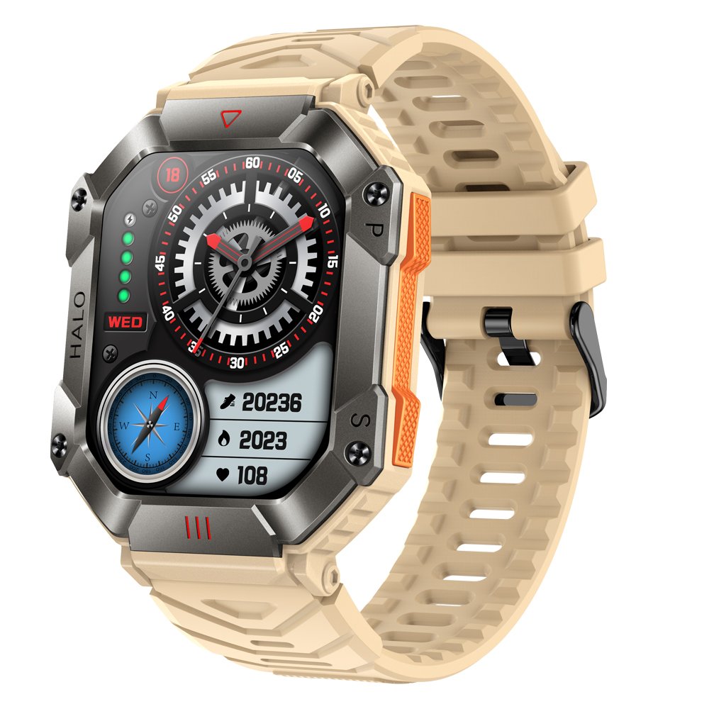 KR80 2024 Support altitude barometric pressure compass function built-in 4 mini-games BT Call 620mAh Sports outdoor Smart Watch