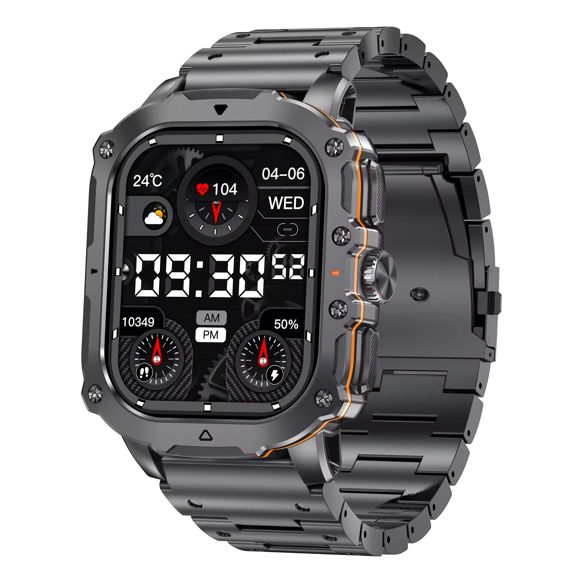 Hot Selling AK72 1.95inch 410*502 BT Calling 128MB Memory 123+ Sport Modes Dynamic heart Rate Cycle Tracking Amoled Smart Watch