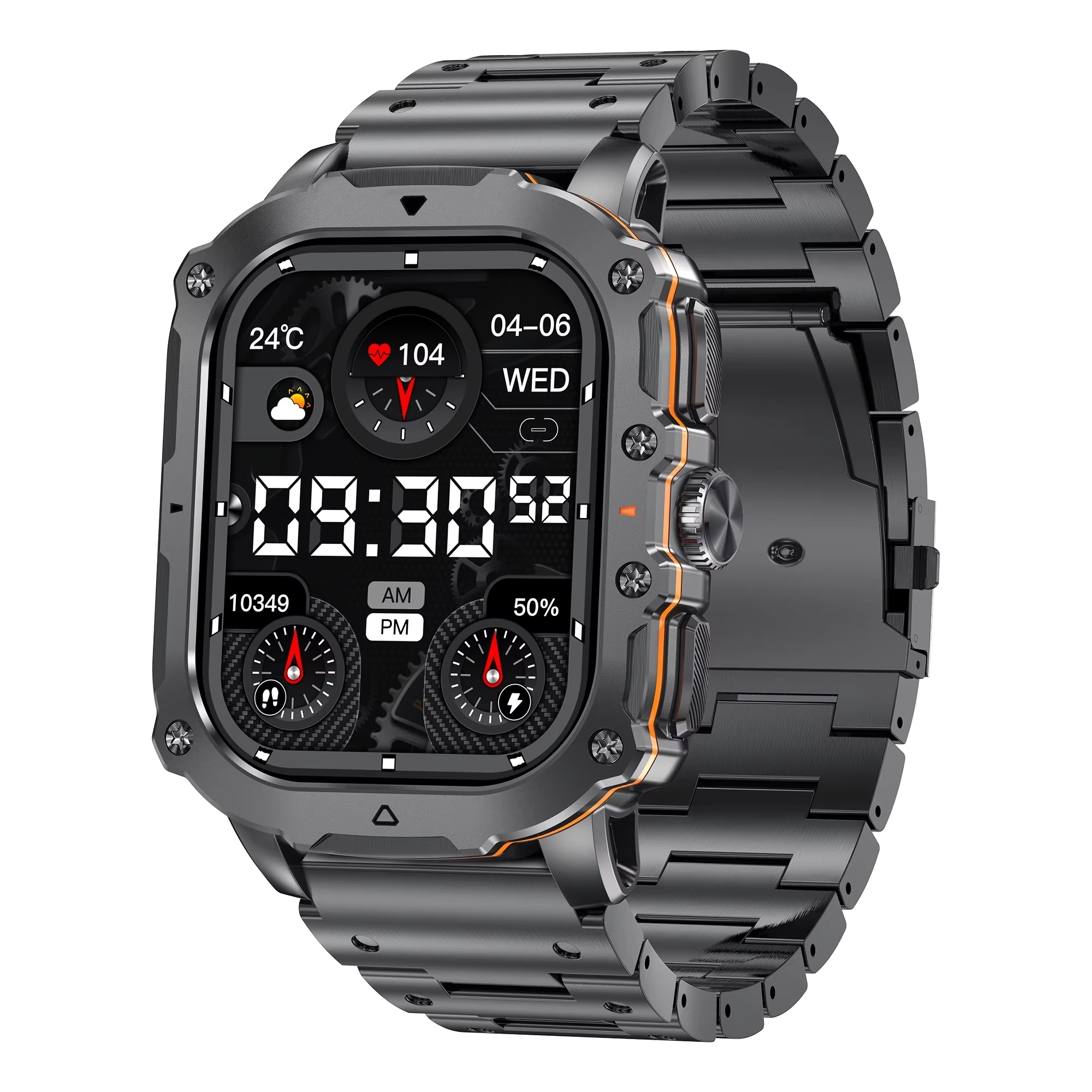Hot Selling AK72 1.95inch 410*502 BT Calling 128MB Memory 123+ Sport Modes Dynamic heart Rate Cycle Tracking Amoled Smart Watch